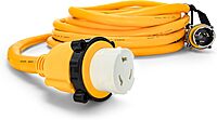 Camco PowerGrip 50 Amp Marine Power Extension Cord with Locking Adapters