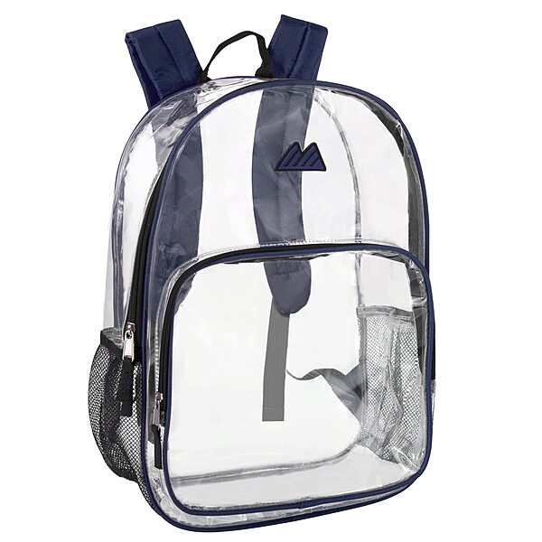 Summit Ridge Waterproof Clear Backpack with Water Bottle Holder - Stadium Approved Heavy-Duty Clear Backpack