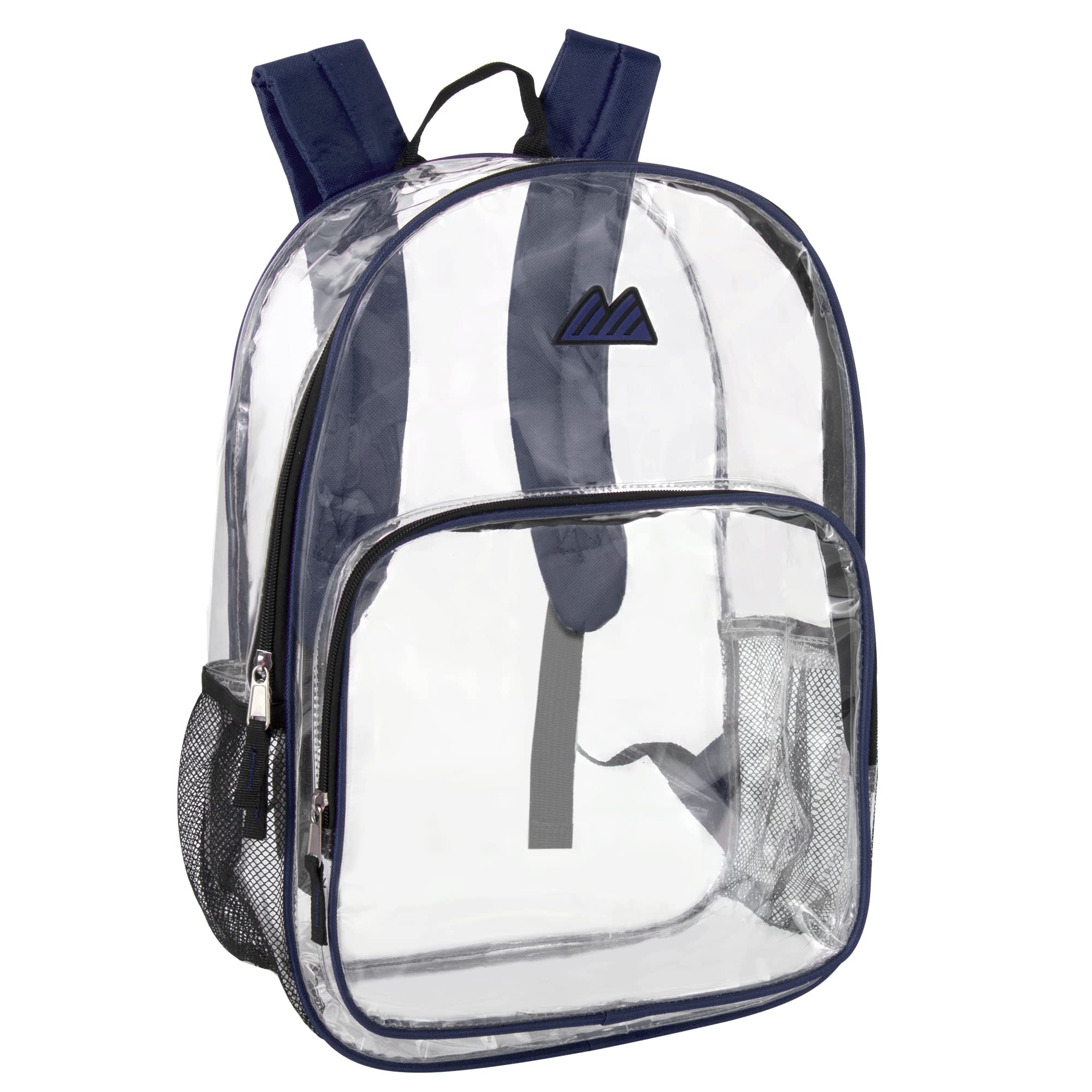 Summit Ridge Waterproof Clear Backpack with Water Bottle Holder - Stadium Approved Heavy-Duty Clear Backpack