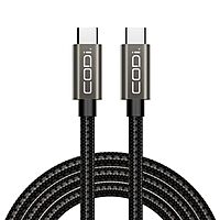 CODi 3ft USB-C to USB-C Braided Nylon Charging Cable | Fast Charge & Sync | Durable Aluminum Housing