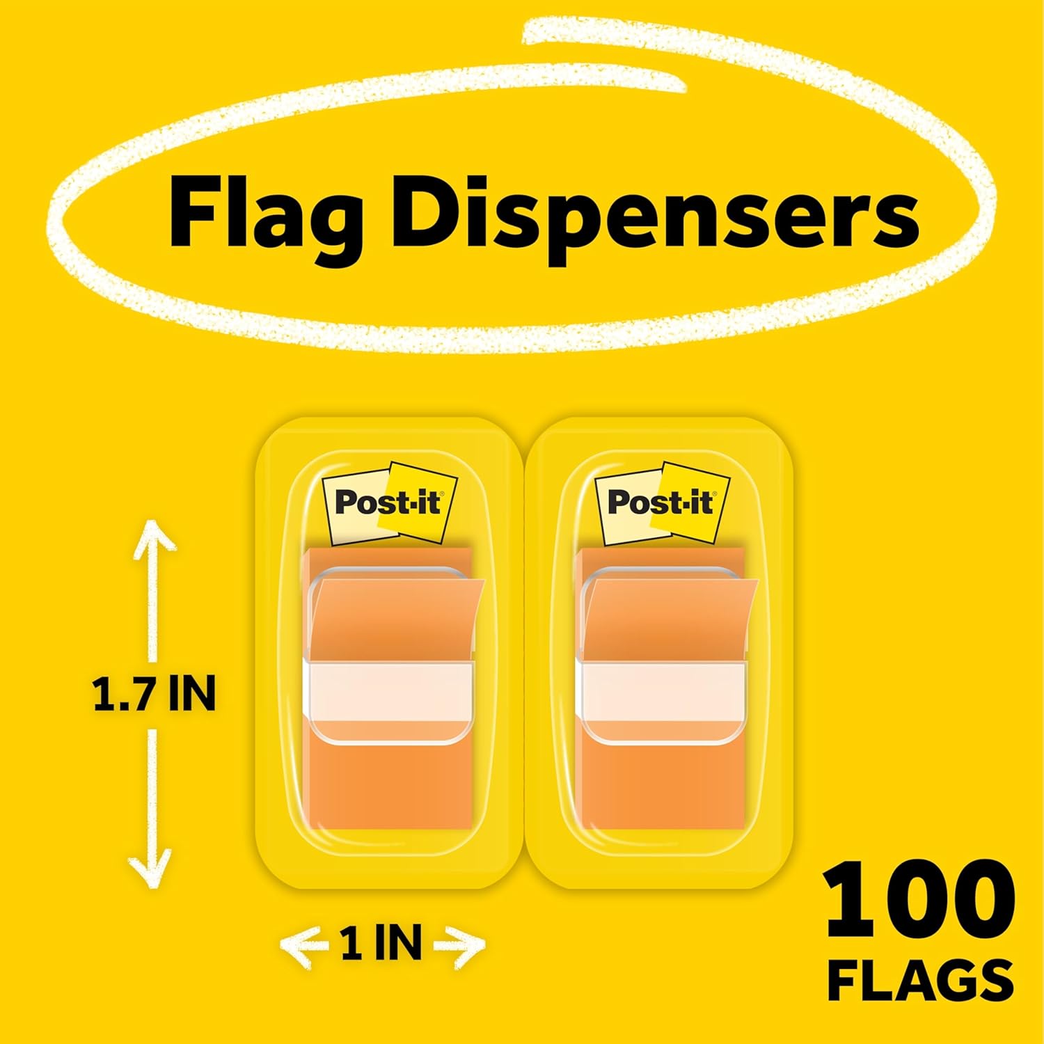 POST-IT Post-it Flags Pop-Up Dispensers 1 in x 1.7 in