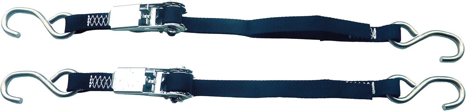 Rod Saver Stainless Steel Ratchet Tie-Down - 1" x 4' - Pair