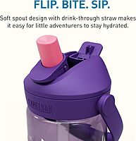CAMELBAK Thrive Flip Straw Kids Bite Valve Water Bottle 14oz Tritan Renew