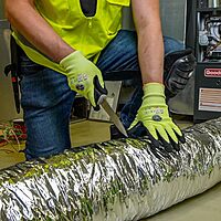 Klein Tools DK06 Knife, Serrated Stainless Steel Duct Knife for Flexible Duct and Board, with Sheath