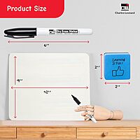 CHARLES LEONARD Dry Erase Lapboard Class Pack with Markers and Erasers