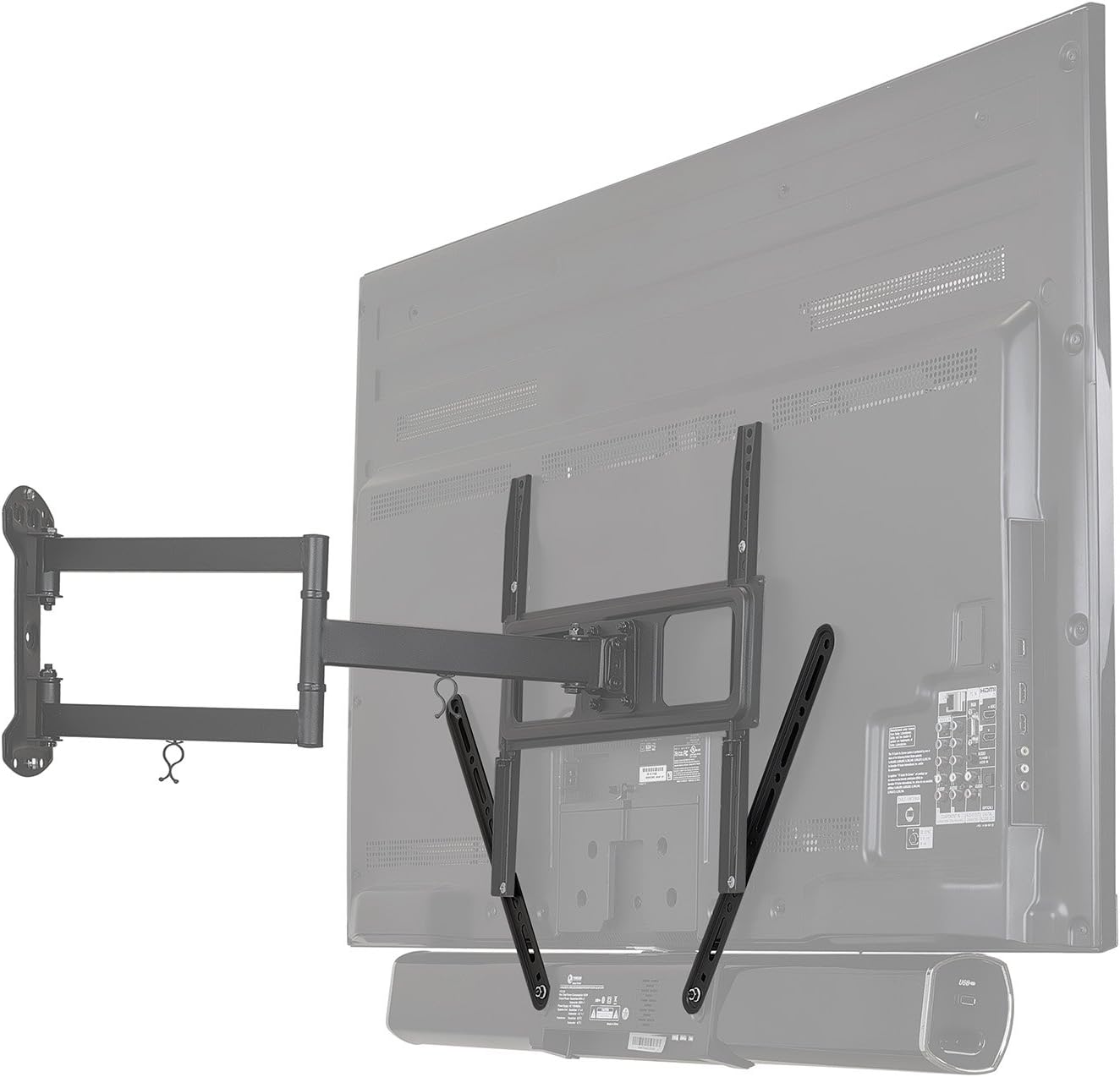 Mount-It! Soundbar Bracket Universal Sound Bar TV Mount for Mounting Above or Under TV, Fits Sonos, Samsung, Sony, Vizio