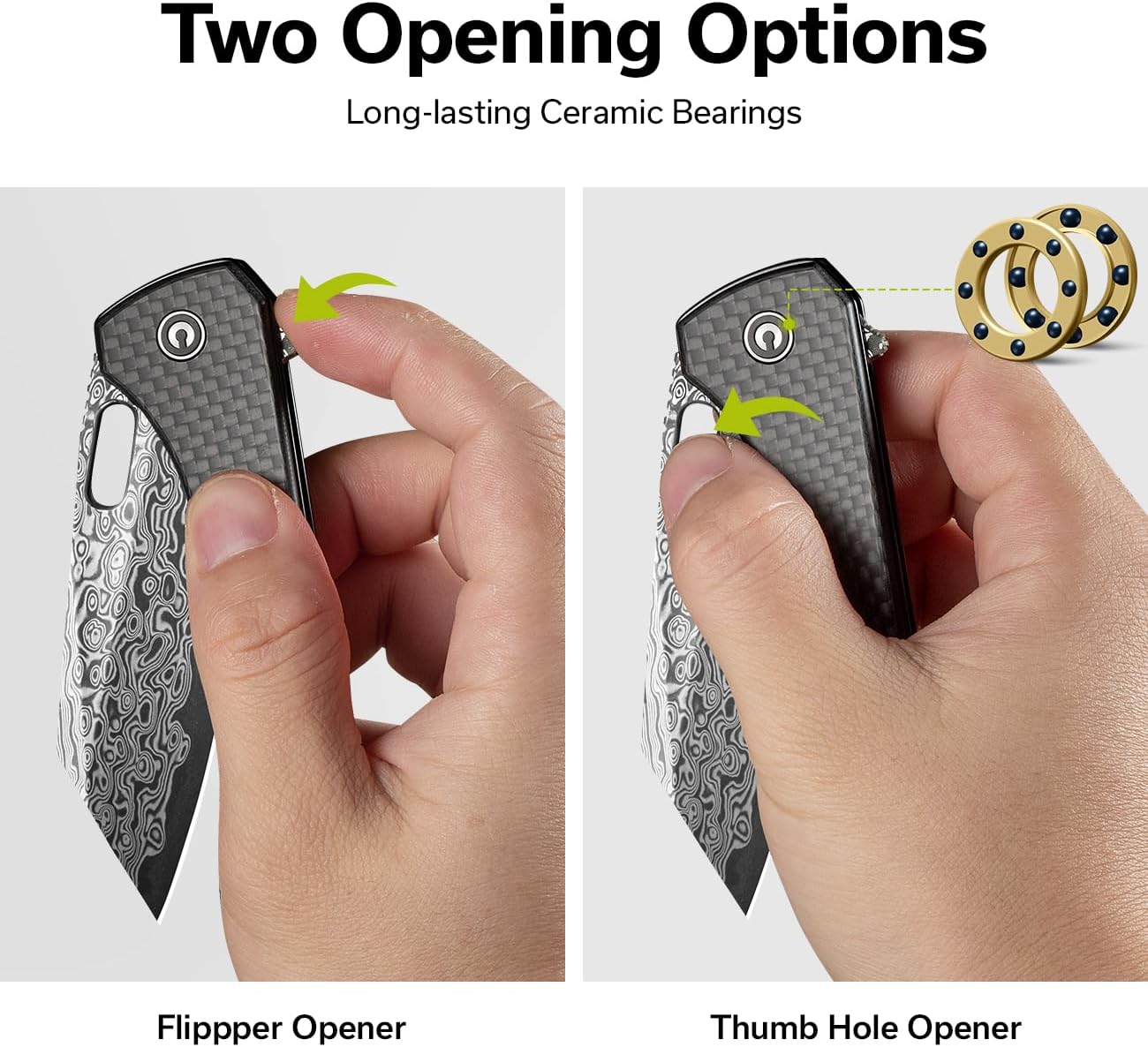 CIVIVI Nugz Folding Pocket Knife for EDC, 3.17" Reverse Tanto Blade C23060