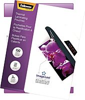 Fellowes Thermal Laminating Pouches, ImageLast, Jam Free, Letter Size, 3 Mil, 150 Pack (5200509), Clear