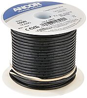 Ancor 102010 Tinned Copper Wire, 16 AWG (1mm2), Black - 100ft