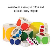 Aviditi Circle Inventory Color Coded Label, 2" Diameter, Red, Roll of 500 (DL613A)