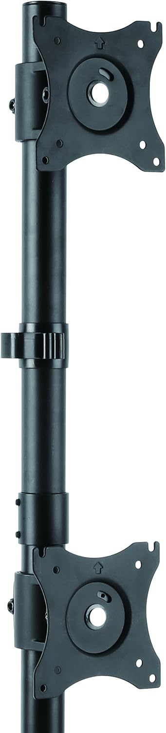 StarTech.com Vertical Desk Mount Dual Monitor Arm - for Monitors 13 to 27 - Adjustable - Desk Clamp/Grommet-Hole Mount - Dual VESA Monitors - Black (ARMDUALV) Black Desk & Grommet Clamp