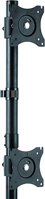 StarTech.com Vertical Desk Mount Dual Monitor Arm - for Monitors 13 to 27 - Adjustable - Desk Clamp/Grommet-Hole Mount - Dual VESA Monitors - Black (ARMDUALV) Black Desk & Grommet Clamp