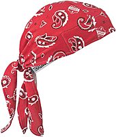 ERGODYNE Chill-Its 6615 High-Performance Bandana Doo Rag with Terry Cloth Sweatband