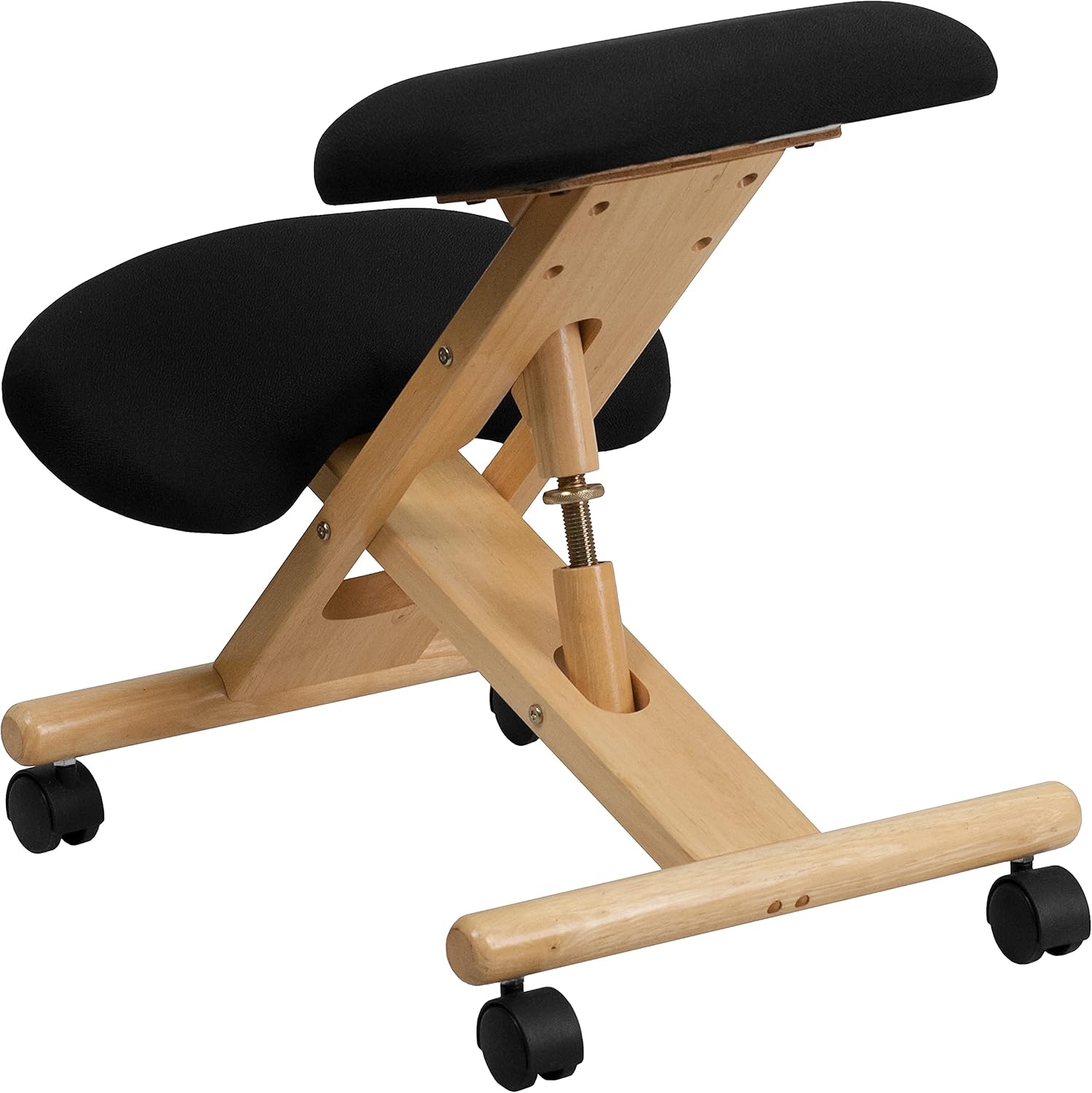 Flash Furniture Posey Mobile Wooden Ergonomic Kneeling Office Chair
