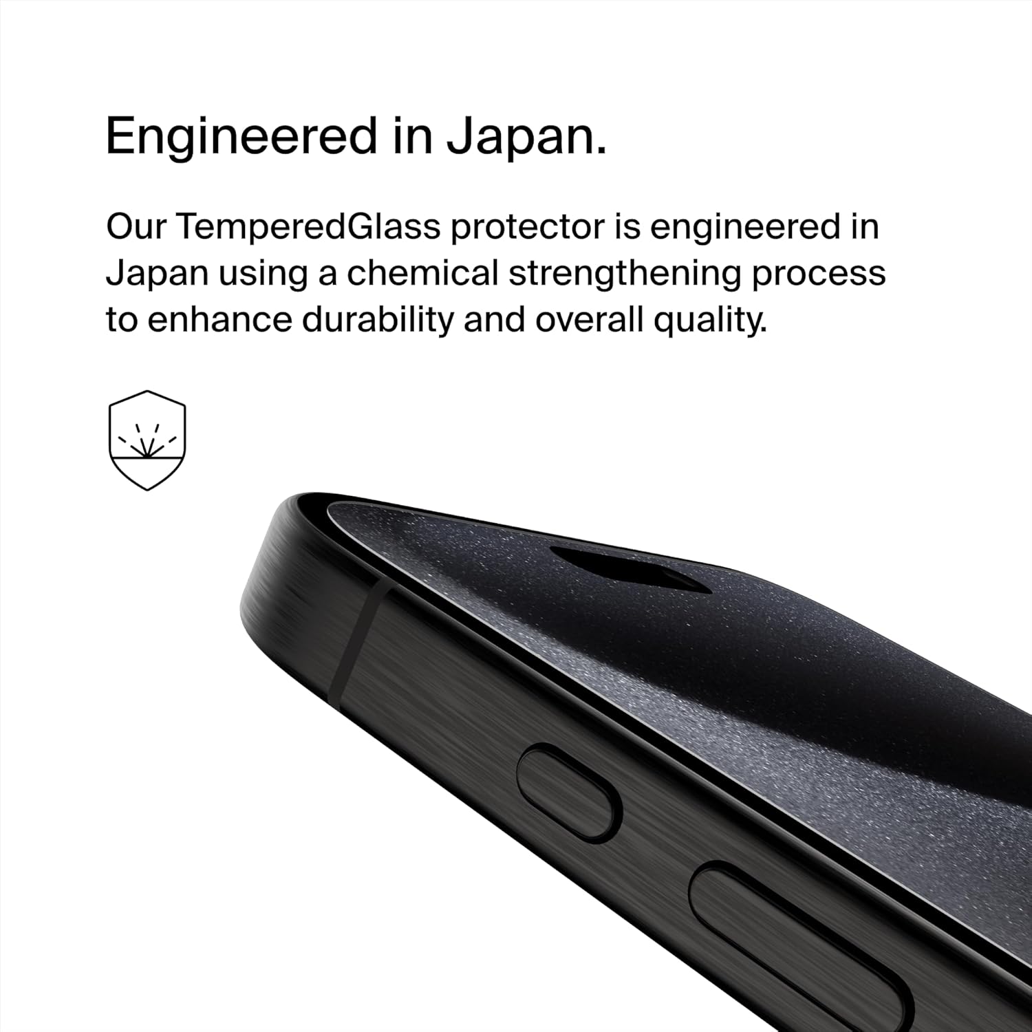 Belkin ScreenForce TemperedGlass Treated Screen Protector for iPhone 15 Pro Max - Slim & Scratch-Resistant