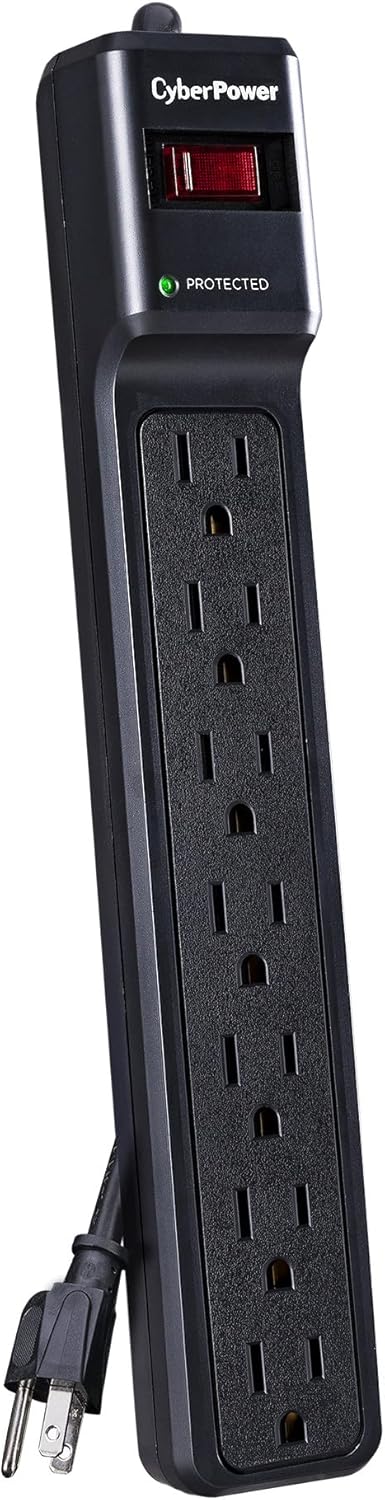 CyberPower Essential Surge Protector, 7-Outlet, 1500J