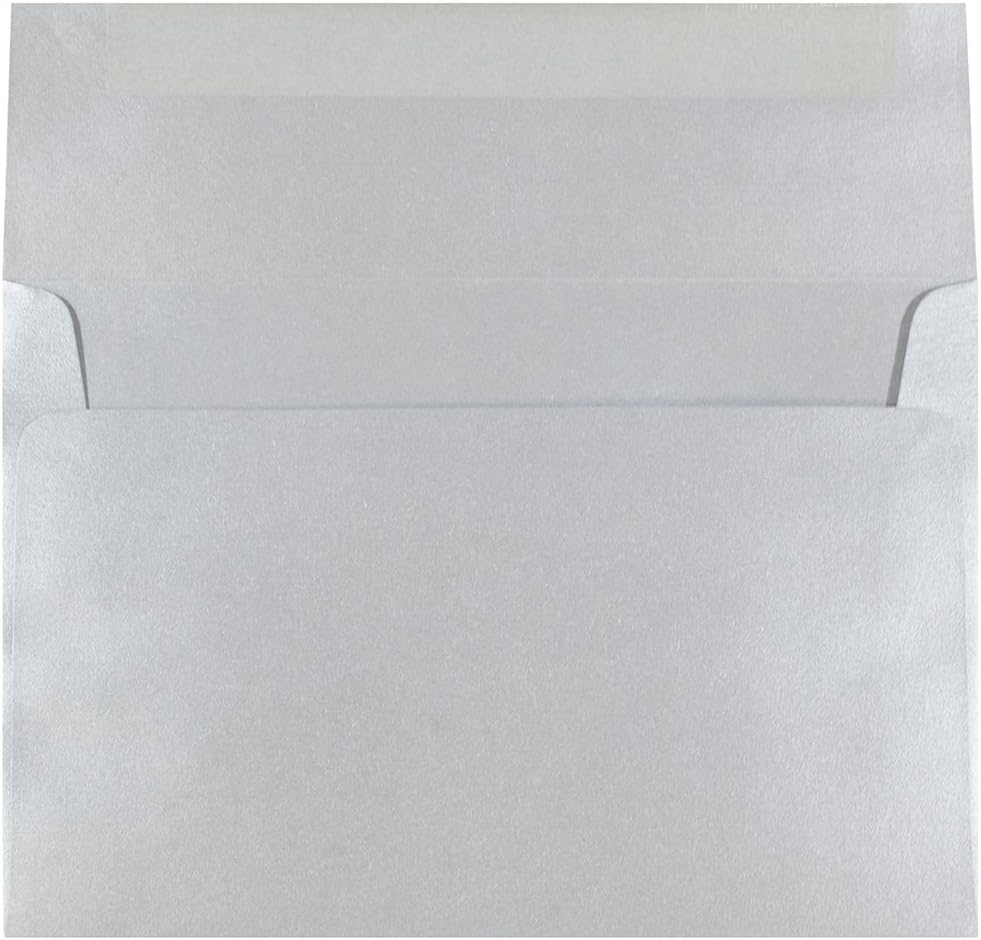 JAM PAPER Silver Stardream Metallic Invitation Envelopes