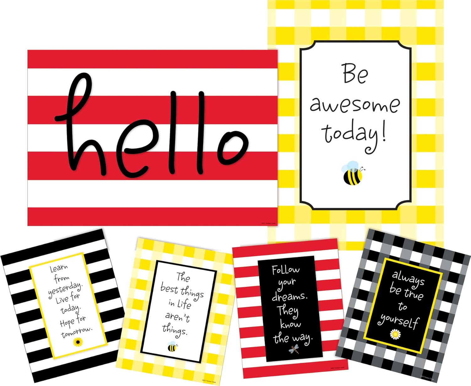BARKER CREEK Art Print and Poster Set, Inspirational Classroom Decor