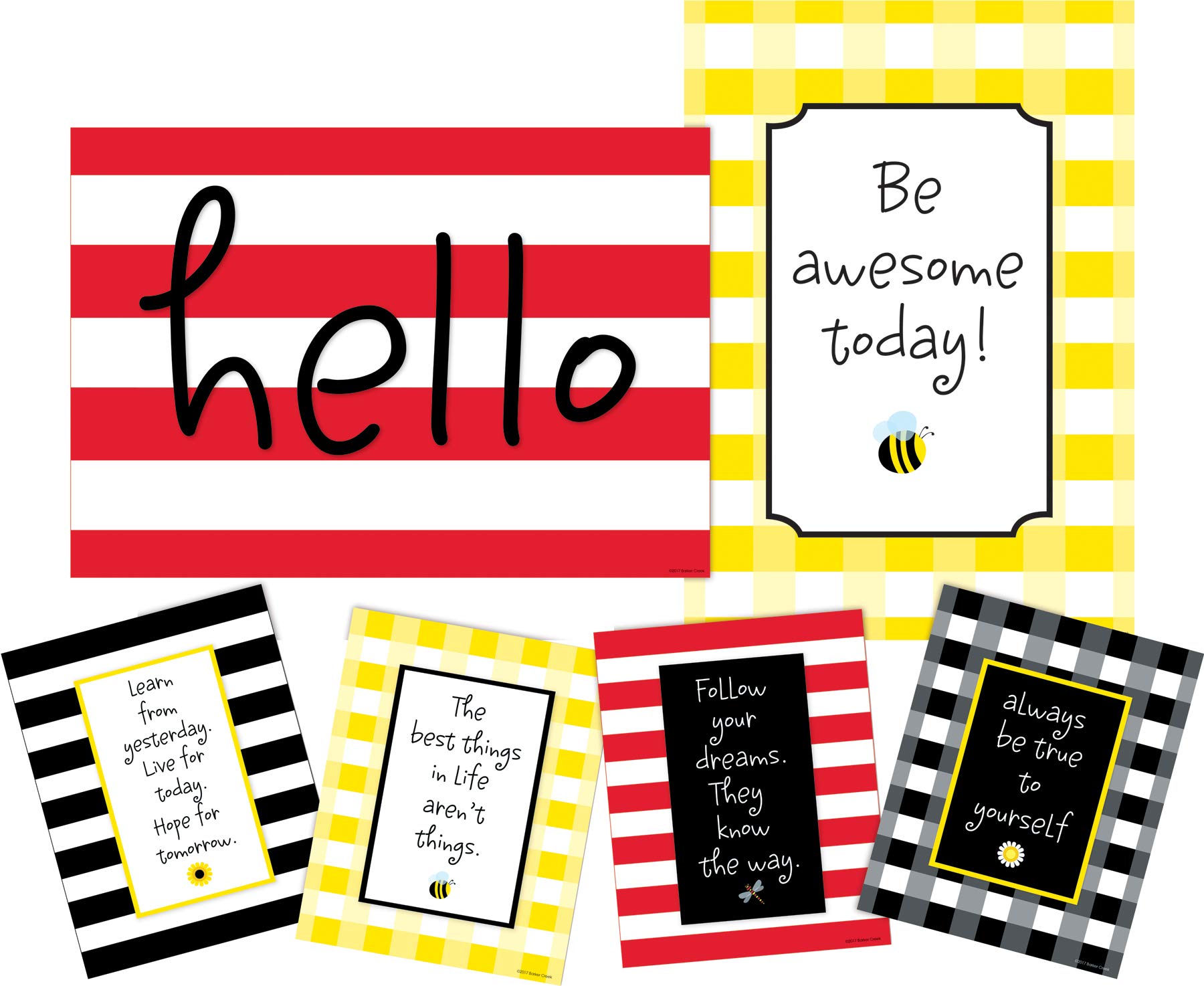 BARKER CREEK Art Print and Poster Set, Inspirational Classroom Decor
