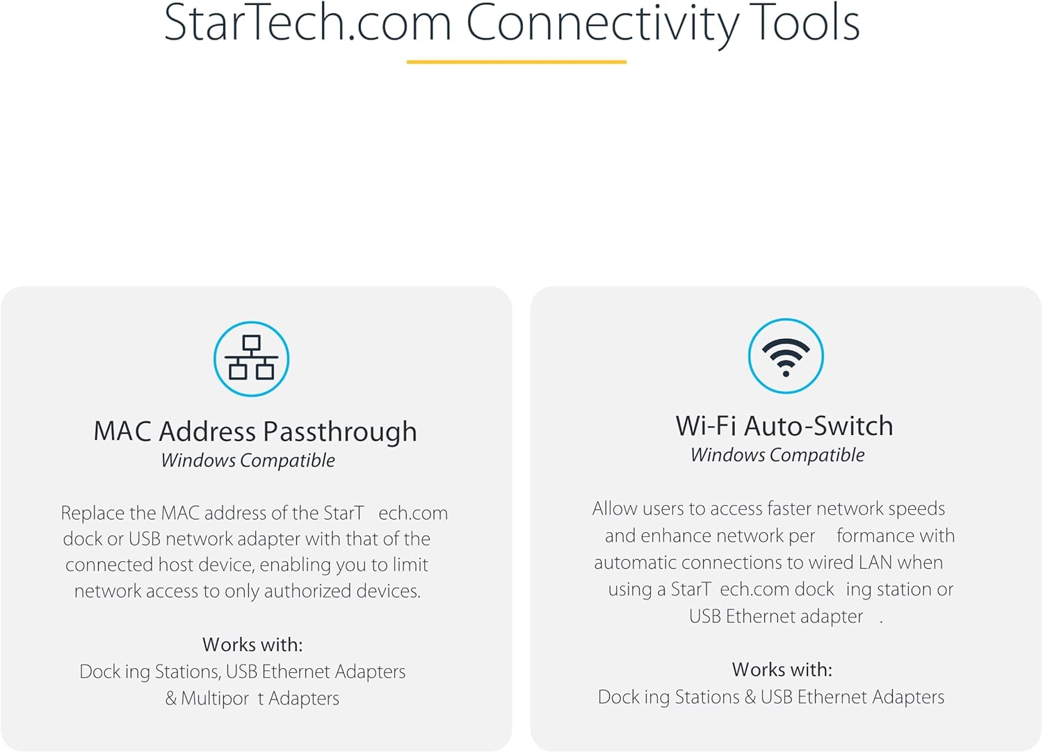 StarTech USB to Ethernet Adapter - USB to RJ45 Gigabit Network Adapter