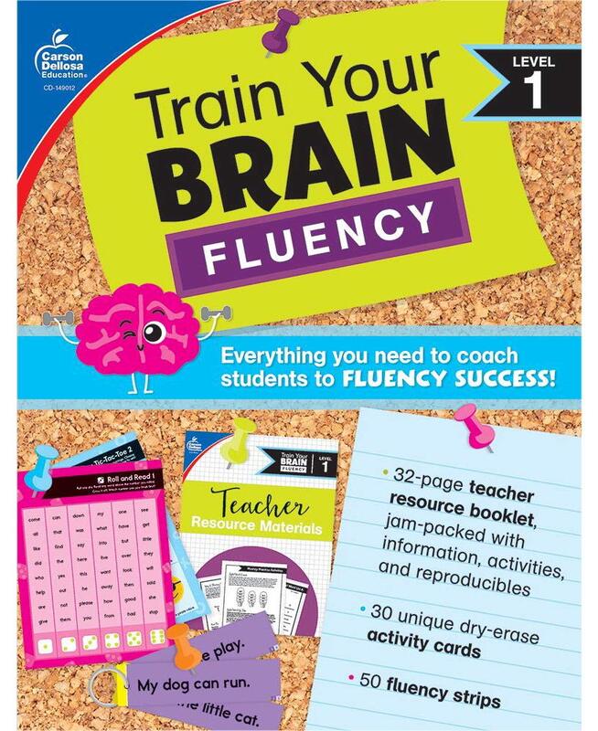 Carson Dellosa Education Train Your Brain: Fluency Level 1 Classroom Kit, Grades K-1