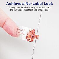 Avery Glossy Clear Barbell Labels, Sure Feed Technology, 0.5" x 2.5"