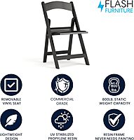 Flash Furniture Hercules Series Folding Chair - Resin Event Chair