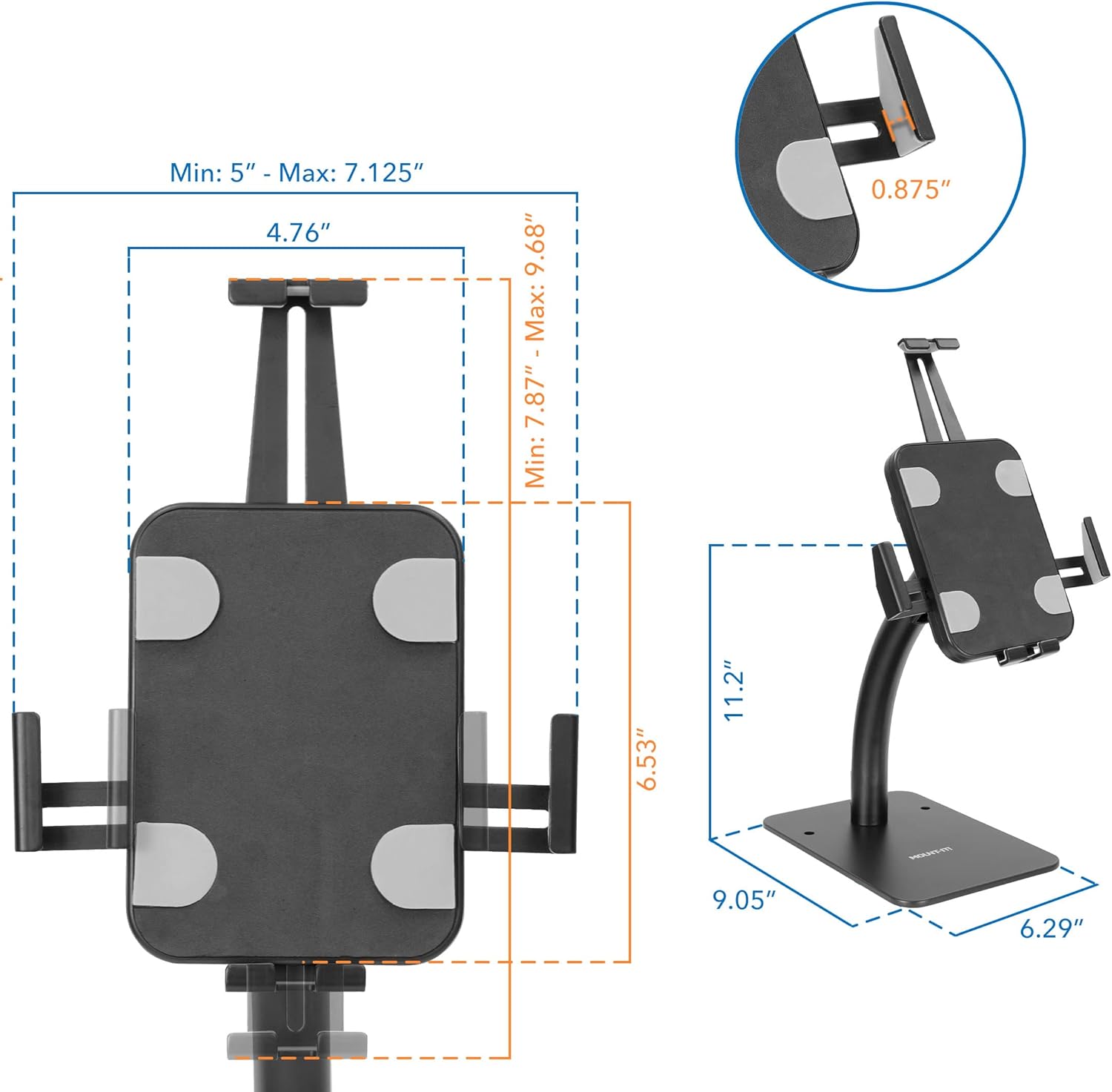 Mount-It! Anti-Theft Tablet Kiosk Countertop Stand | Universal Fit Retail Tablet Stand Compatible with 7.9" to 11" iPad