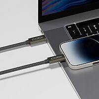 CODi 3ft USB-C to USB-C Braided Nylon Charging Cable | Fast Charge & Sync | Durable Aluminum Housing