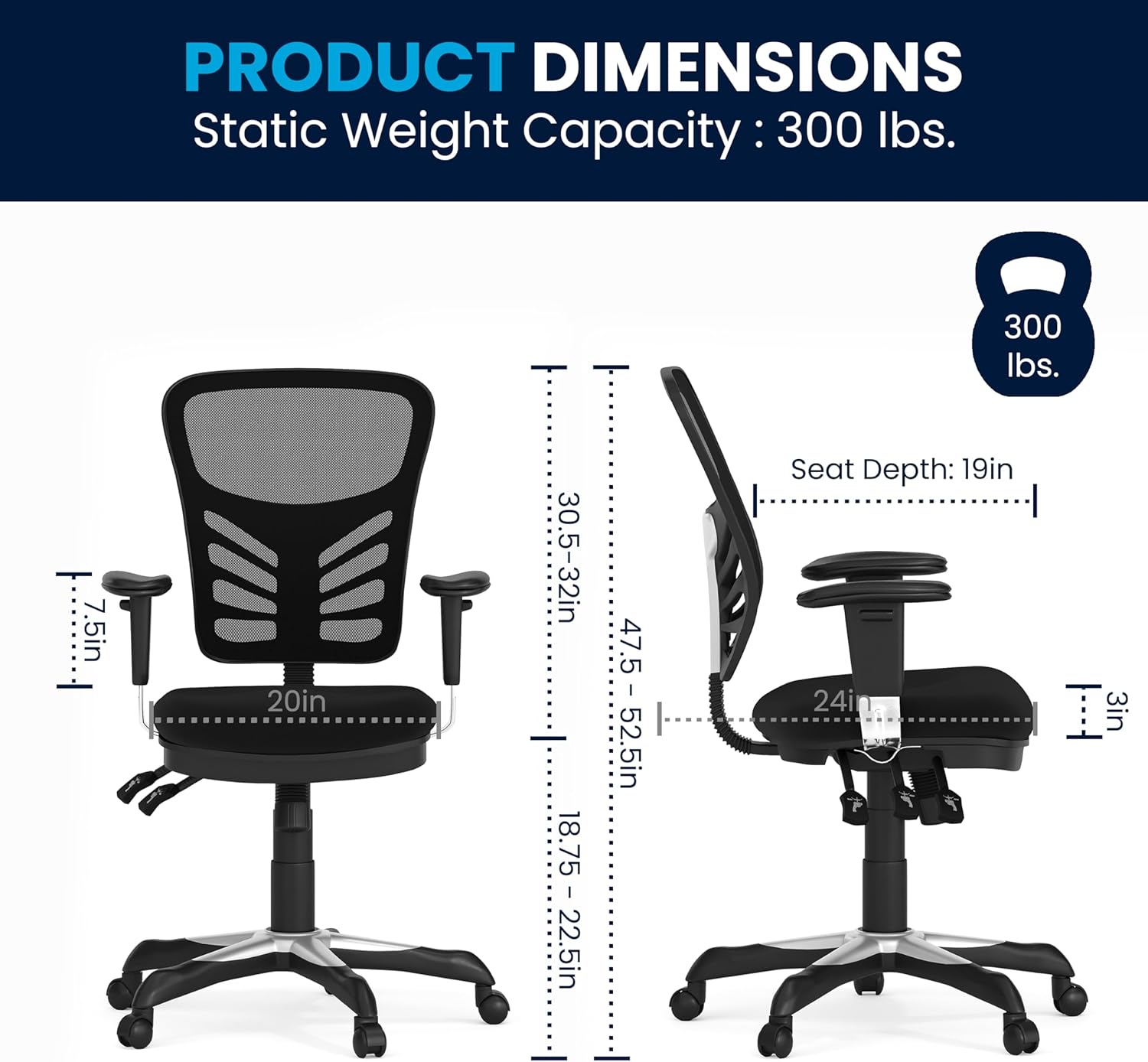 Flash Furniture Nicholas Mid-Back Swivel Office and Gaming Chair