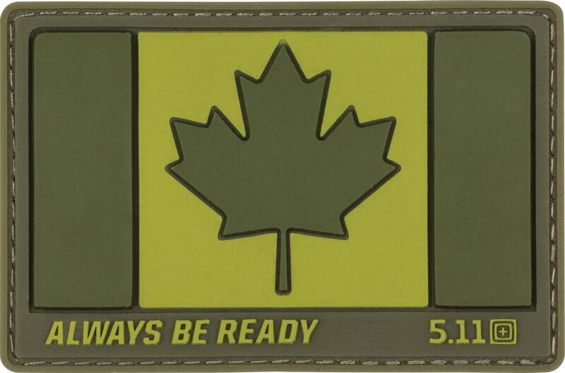 5.11 Tactical Canada Flag Patch - Hook-Back Adhesion, Laser-Cut