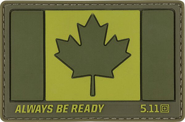 5.11 Tactical Canada Flag Patch - Hook-Back Adhesion, Laser-Cut