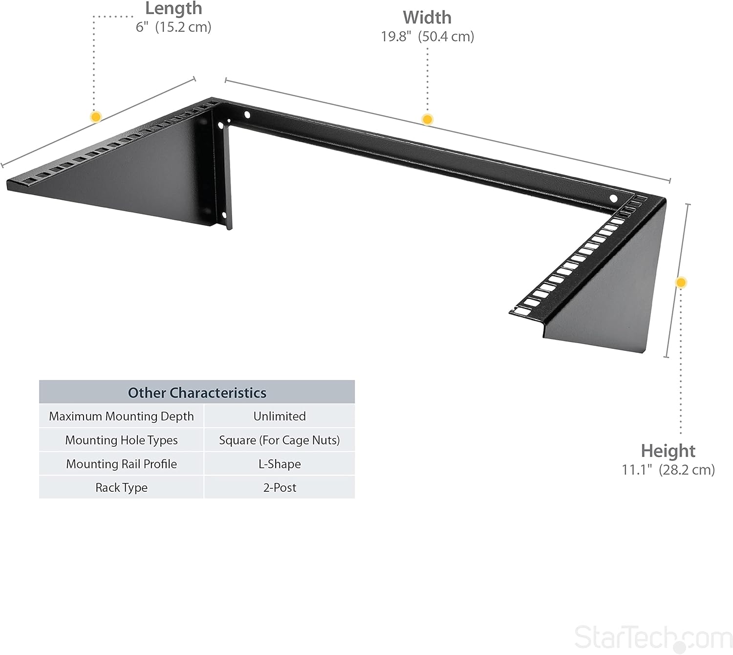 StarTech.com 19in Steel Vertical Wall Mount Rack Bracket