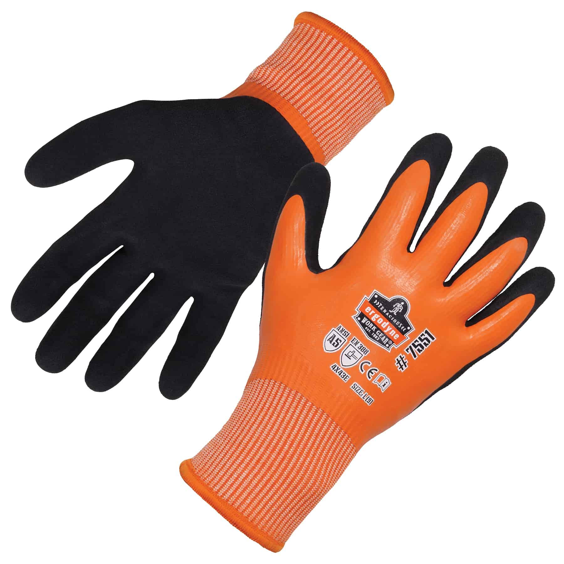 ERGODYNE ProFlex 7551 Coated Waterproof Winter Work Gloves - Cut-Resistant