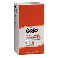 GOJO NATURAL ORANGE Pumice Hand Cleaner, 5000 mL Quick Acting Lotion Hand Cleaner Refill PRO TDX Dispenser (Pack of 2) - 7556-02 Orange Citrus 169.07 Fl Oz (Pack of 2)