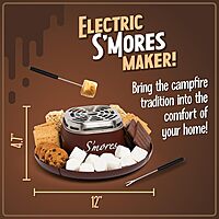 NOSTALGIA Indoor Electric Tabletop S'mores & Fondue Maker