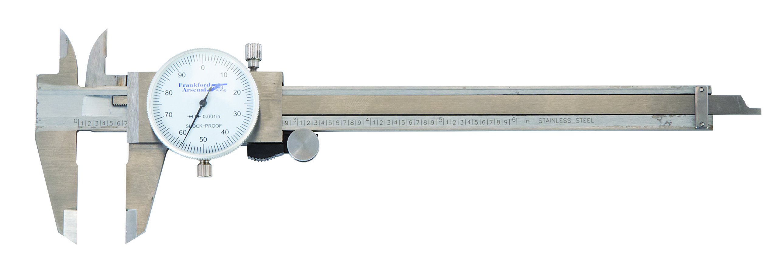 Frankford Arsenal Stainless Steel Dial Caliper with Case for Reloading,silver Dial Calipers