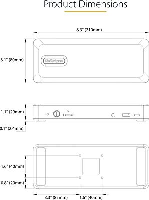 StarTech.com USB-C Docking Station Multi Monitor HDMI/DP/USB-C Video Output, Triple Monitor 4K30/Dual 4K60, 7-Port USB Hub, 60W Power Delivery, GbE, 3.5mm Audio, Works with Chromebook, TAA