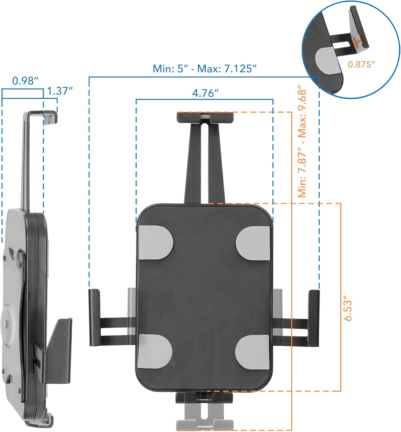 Mount-It! Anti-Theft Tablet Wall Mount | Universal Fit Tablet Kiosk Compatible with 7.9" to 11" Ipad and Samsung Tablets | Wall Mounted Tablet Kiosk, Black