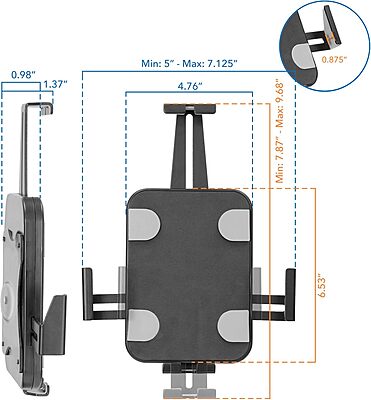 Mount-It! Anti-Theft Tablet Wall Mount | Universal Fit Tablet Kiosk Compatible with 7.9" to 11" Ipad and Samsung Tablets | Wall Mounted Tablet Kiosk, Black