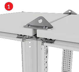 Элемент соединения шкафов (КОМБИНИРОВАННЫЕ УГОЛКИ 1 КОМПЛЕКТ = 2 ШТ)