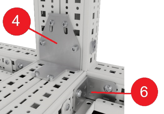 Элемент соединения шкафов №4 (УГЛОВОЙ КРОНШТЕЙИН 1 КОМПЛЕ - 4ШТ)