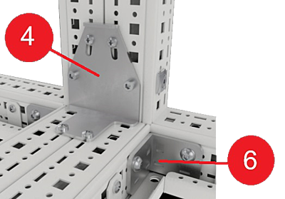 Элемент соединения шкафа №6 (КРОНШТЕЙН (1 КОМПЛЕКТ = 2 ШТ))