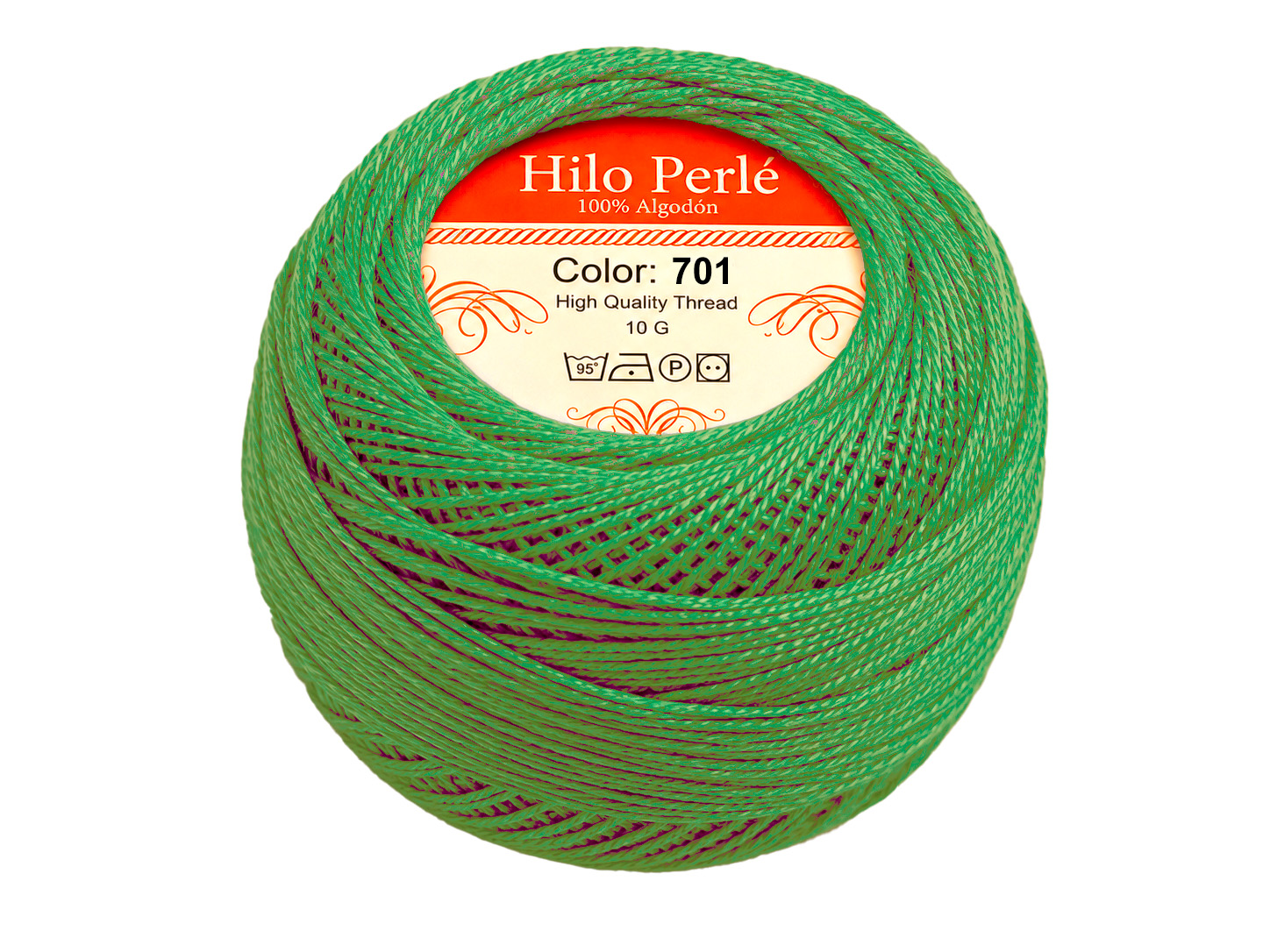 Hilo perlé para bordar #8 100% algodón Color Verde - 701 - 10 gramos por ovillo (Caja por 10 Ovillos) Hilo perlé para bordar #8 100% algodón Color Verde - 701 - 10 gramos por ovillo (Caja por 10 Ovillos)