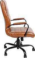 Flash Furniture Whitney Swivel LeatherSoft Desk Chair with Padded Seat and Armrests