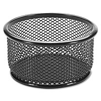 Lorell Mesh Paper Clip Holder, 2.1" x 3.8", Black