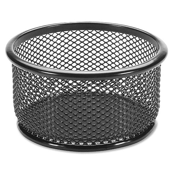Lorell Mesh Paper Clip Holder, 2.1" x 3.8", Black