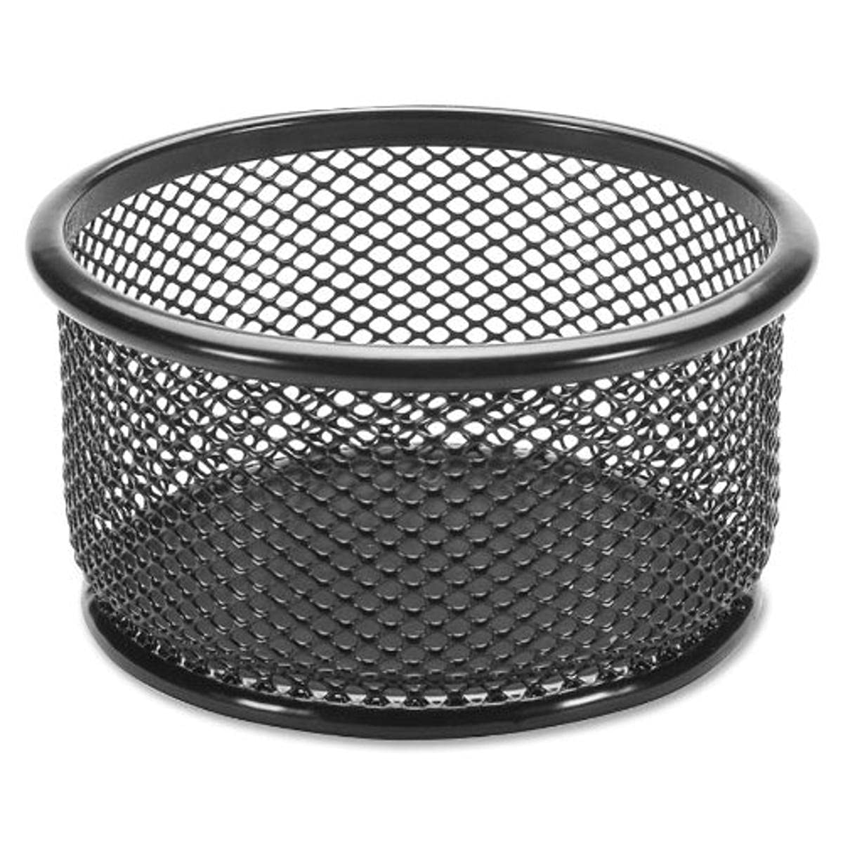 Lorell Mesh Paper Clip Holder, 2.1" x 3.8", Black