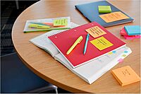 Post-it Super Sticky Notes, 3x3 in, 12 Pads, 2X The Sticking Power, Energy Boost Collection, Bright Colors (Orange, Pink, Blue, Green),Recyclable (654-12SSUC)