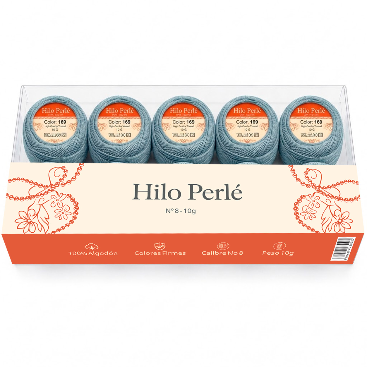 Hilo perlé para bordar #8 100% algodón Color Gris Medio - 169 - 10 gramos por ovillo (Caja por 10 Ovillos) Hilo perlé para bordar #8 100% algodón Color Gris Medio - 169 - 10 gramos por ovillo (Caja por 10 Ovillos)